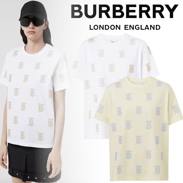 【バーバリー】TBモノグラムモチーフ コットンTシャツ コピー 2色80521191