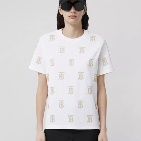 【バーバリー】TBモノグラムモチーフ コットンTシャツ コピー 2色80521191