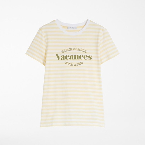 【マックスマーラ 偽物】CAPRERA ストライプ レタリングロゴTシャツ 関税込1941102206001