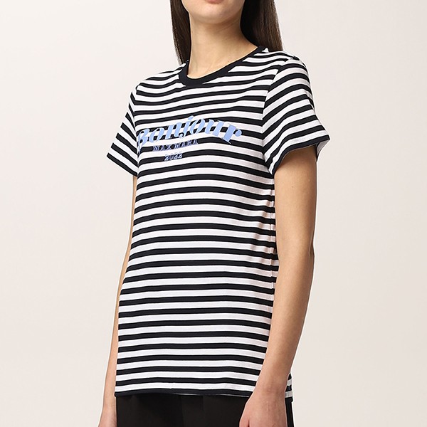 【マックスマーラ 偽物】CAPRERA ストライプ レタリングロゴTシャツ 関税込1941102206001