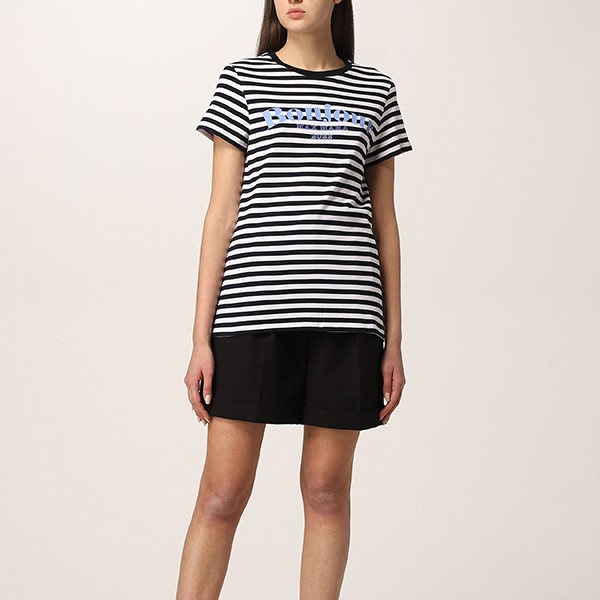 【マックスマーラ 偽物】CAPRERA ストライプ レタリングロゴTシャツ 関税込1941102206001