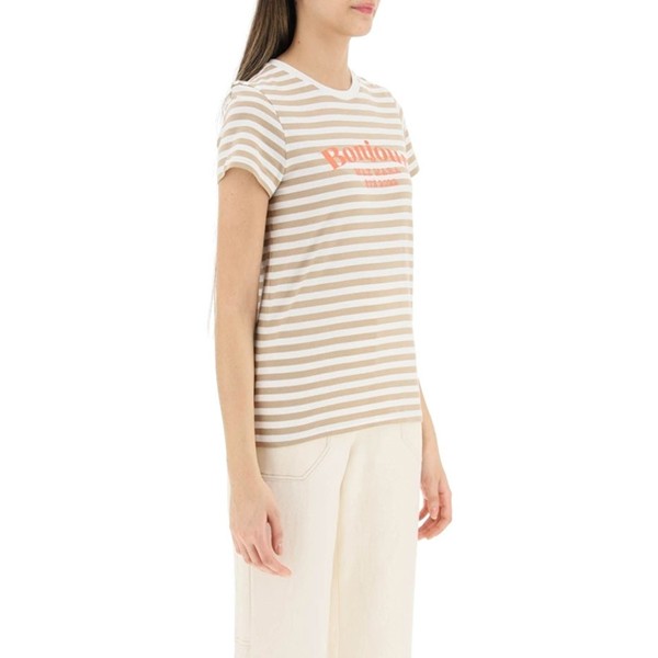 【マックスマーラ 偽物】CAPRERA ストライプ レタリングロゴTシャツ 関税込1941102206001
