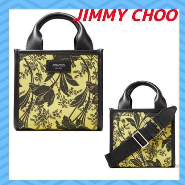 新作!JIMMY CHOO 偽物★フラワープリント トートバッグ ペイズリー SHOPPERTOTESZQC