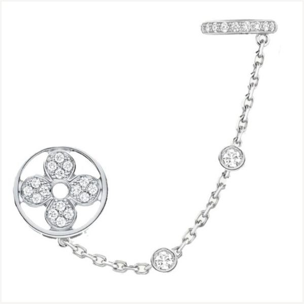 即発送★ダイヤ【ルイヴィトン ピアス 偽物】ブックル ドレイユ イディール ブロッサム Q06173
