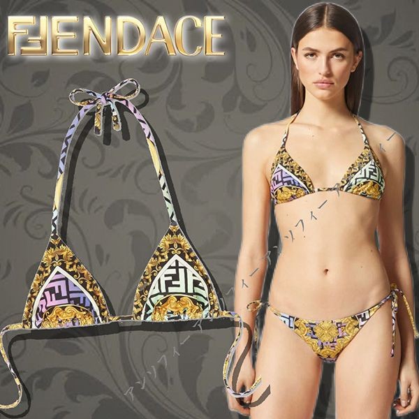 【FENDACE】待望のコラボ発売!フェンディ×ヴェルサーチェ 偽物 ビキニトップ1A04090_5X000