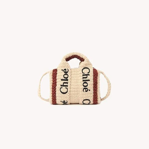 クロエ woody コピー ナノトート ショルダーバッグ ロゴ かごバッグ 2色 CHC22AP235I1393C