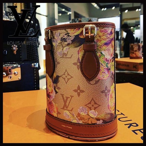 数量限定版!ルイヴィトン ガーデン フラワー ナノ・バケット バッグ 偽物 M81724