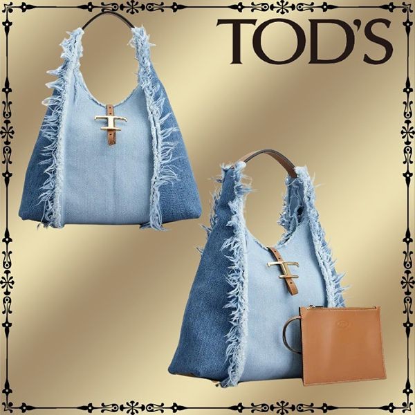 絶対に欲しい【TODS コピー】T タイムレス デニム&レザー ホーボー XBWTSBEW3L0RMBZZEU