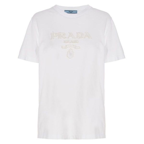 超希少!プラダ エンボス ロゴ コットン Tシャツ コピー 35838R_124R