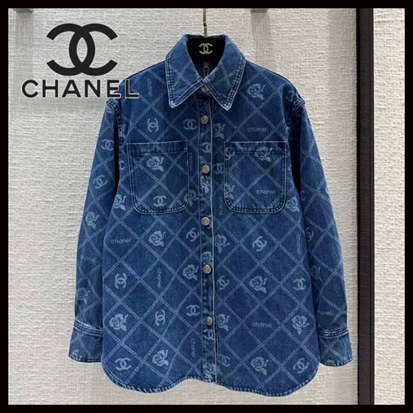 激安価格!シャネル デニムシャツ スーパーコピー ブルー