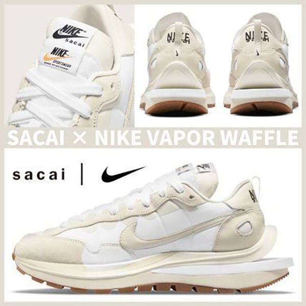 数量限定版!SACAI × ナイキ VAPOR WAFFLE スニーカー コピー DD1875-100