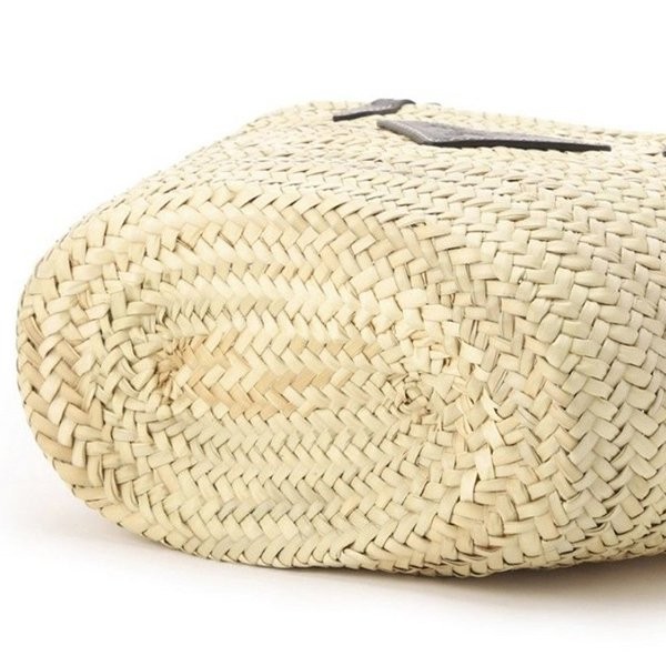 注目度抜群!プラダ かごバッグ 偽物WOVEN PALM X LEATHER トートバッグ★2色