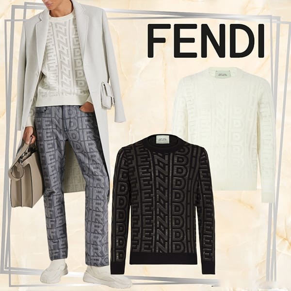 マークジェイコブス偽物 Fendi×Marc Jacobs ウール ナイロンセーター 2色 FZX131AMBXF0QA1