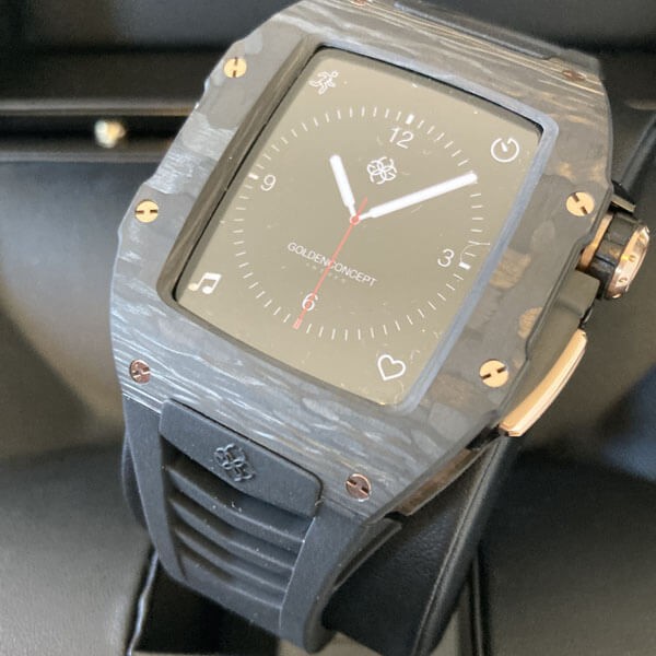 ゴールデンコンセプト スーパーコピー 偽物 Apple Watch Case - RSC - ONYX BLACK / RG