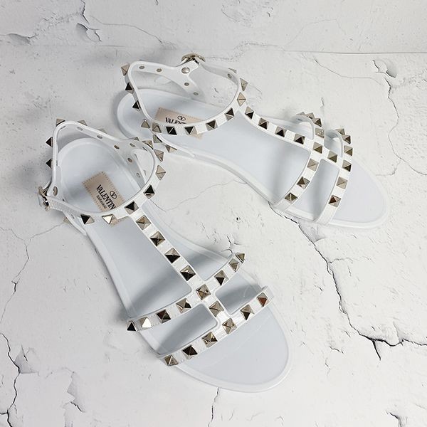 ヴァレンティノ 偽物ROCKSTUD FLAT RUBBER SANDAL サンダル3色