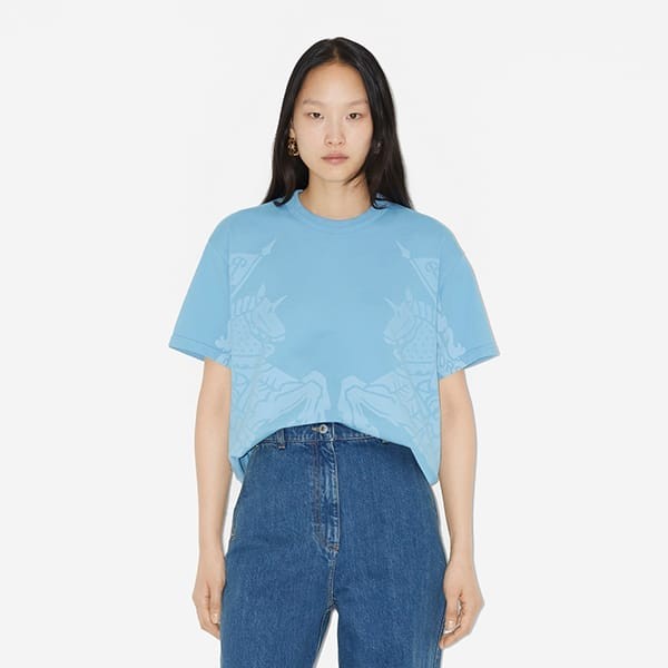 超入手困難バーバリー EKDプリント コットン オーバーサイズTシャツ 偽物 4色 80735621