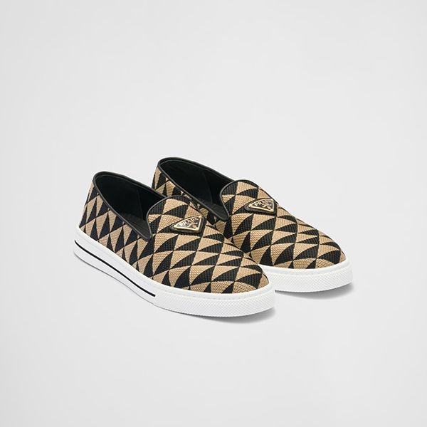 2023ブランド[プラダ]スリッポンシューズ 偽物 Embroidered fabric Slip-onShoes