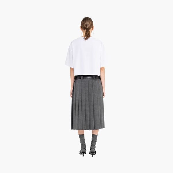 注目度NO.1[ミュウミュウ 偽物]Embroidered cotton jersey Tシャツ MJN477_1U1Q_F0009_S_231