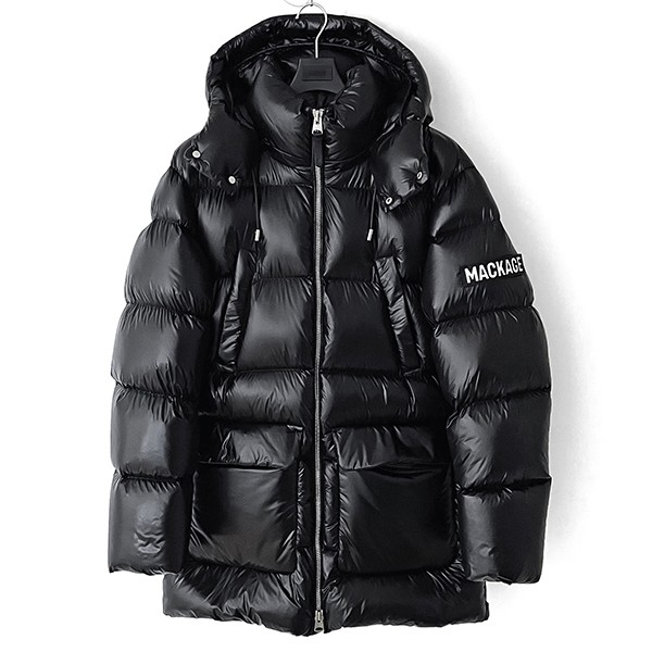 MACKAGE 偽物 ブラック ダウンジャケット ケンドリック
