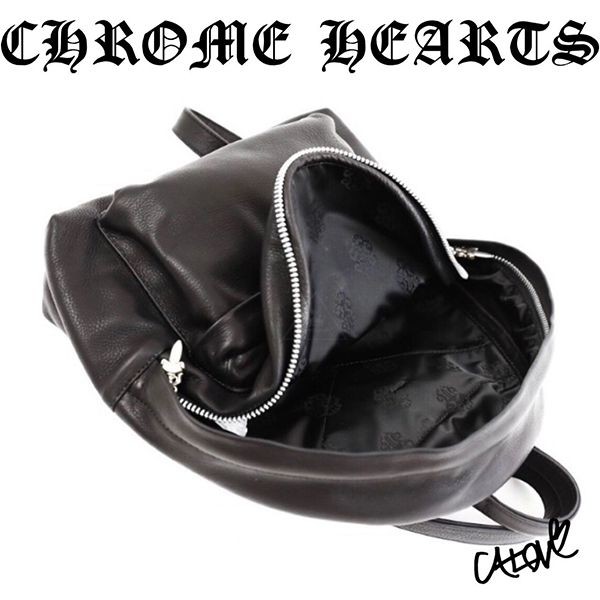 クロムハーツ スーパーコピー【Back to School】CHハート◆レザーバックパック・BLK12159