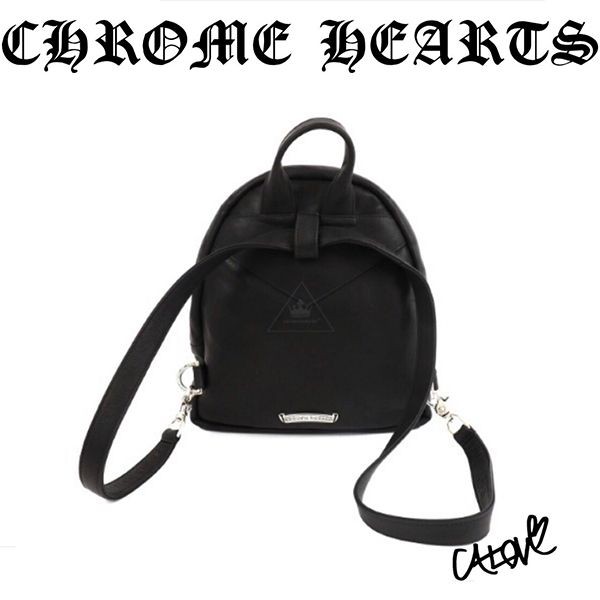 クロムハーツ スーパーコピー【Back to School】CHハート◆レザーバックパック・BLK12159
