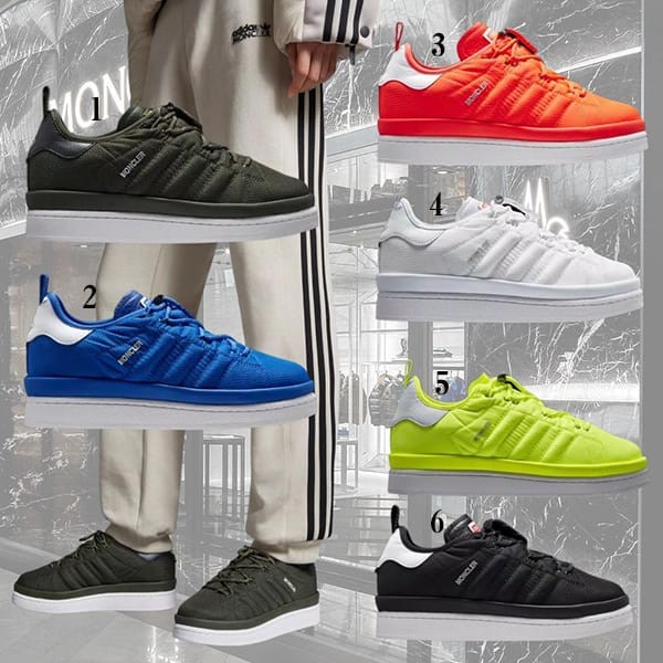 モンクレール X ADIDAS コピー キャンパス スニーカー 6色 I209S4M00050M3019420
