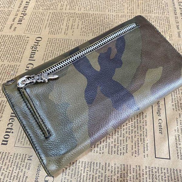 即日配送クロムハーツ 財布 ウェーブ ウォレット 偽物クロスボタン タンクカモ 迷彩030840