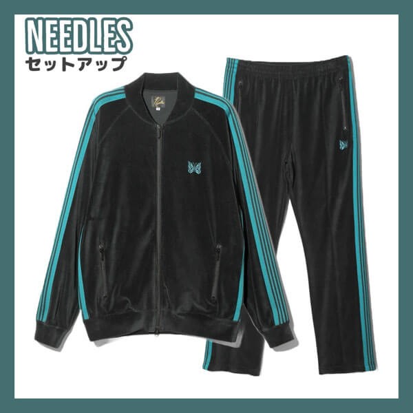 すぐ届く*NEEDLES 偽物* ベロア トラック セットアップ