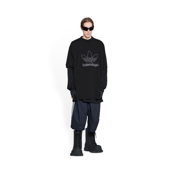 バレンシアガ アディダス tシャツ 偽物 激安 コラボ トレフォイル 723976TNVN