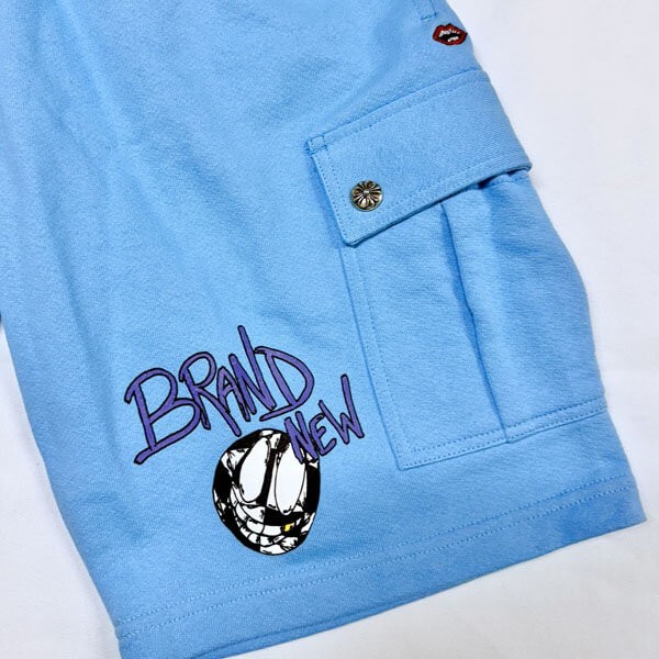 クロムハーツ マッティボーイ ショートパンツ 偽物 Brain New Blue Short Pants