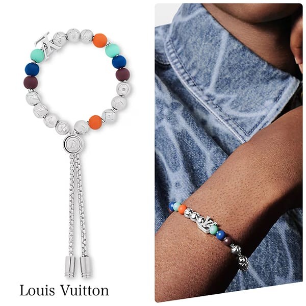 ルイヴィトン ブレスレット モノグラム ビーズ パロディ M1553A