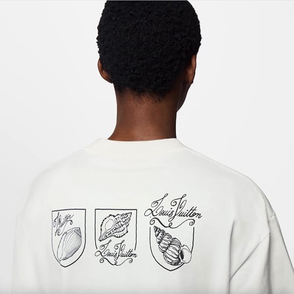 ルイヴィトン プリントショートスリーブコットンTシャツ 偽物 1AFR48
