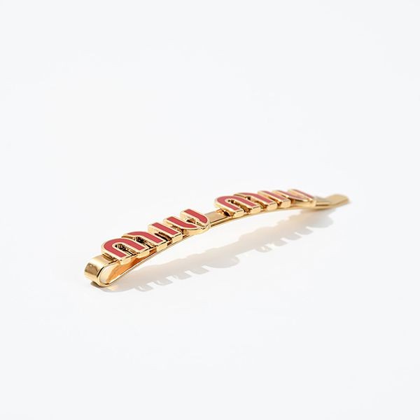ミュウミュウ エナメルロゴヘアクリップ N級品5IF146 2F6T