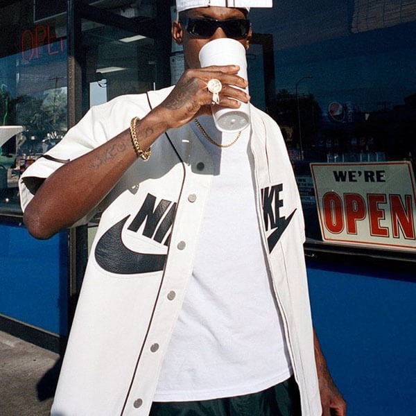 FW19 Supreme Nike スーパーコピー Leather Baseball Jersey ベースボールシャツ