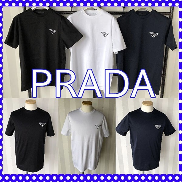 すぐ届く プラダ 三角ロゴTシャツ UJN656
