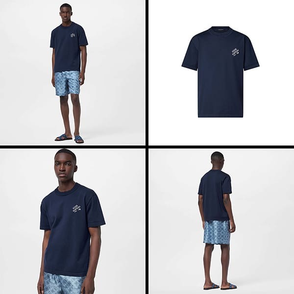 ルイヴィトン 半袖コットンクルーネック Tシャツ パロディ 7色 1AATX6