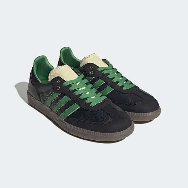 ウェールズボナー サンバ 偽物 Adidas Wales Bonner Samba Black Green S42590