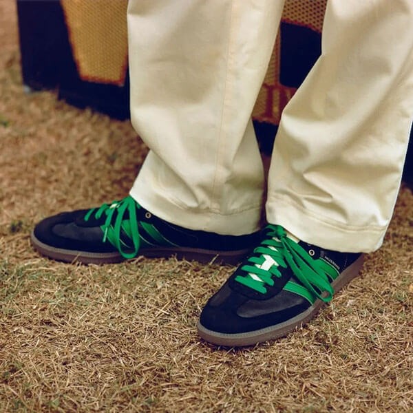 ウェールズボナー サンバ 偽物 Adidas Wales Bonner Samba Black Green S42590