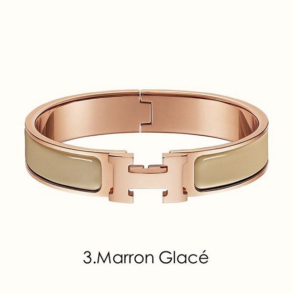 【エルメス クリックh 偽物】clic h bracelet ローズゴールドブレスレット h08274