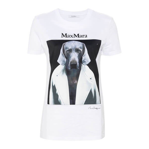 マックスマーラ Cipria ピュアコットン プリント ジャージー Tシャツ 242194607160