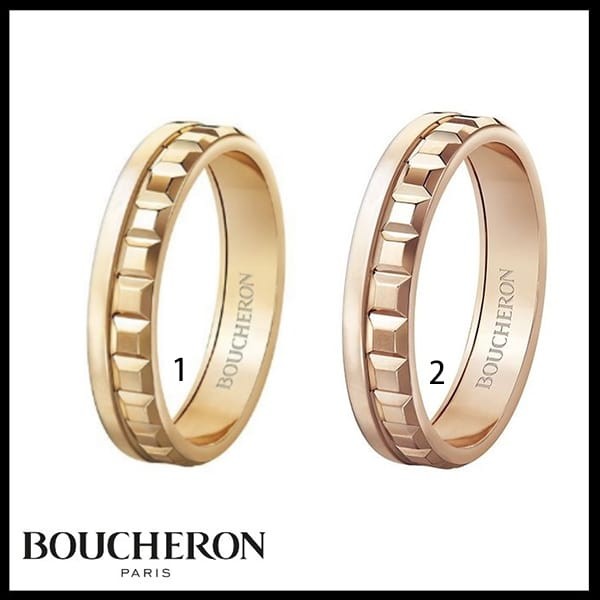 ブシュロン 偽物 QUATRE キャトル ラディアント リング ハーフ 18k 2色 JAL00251