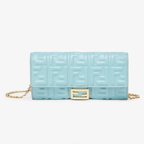 フェンディ 偽物 FFモチーフ バゲット コンチネンタル財布 チェーン付 2色 8M0365AT00F1PQH