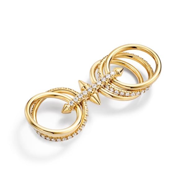 ティファニー 5ロウ リング ゴールド ダイヤモンド スーパーコピー 73471575