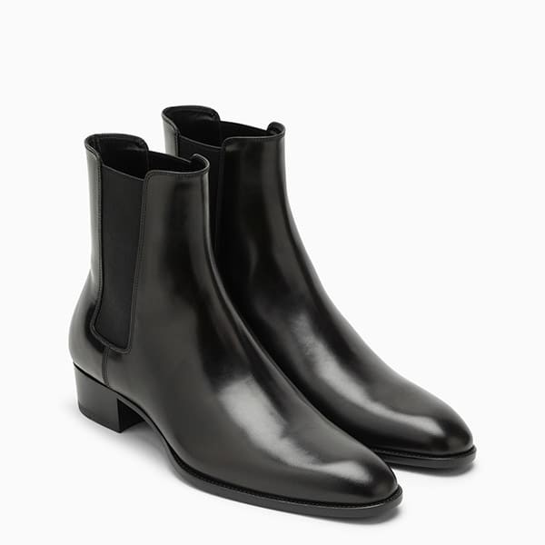 お洒落◆サンローラン wyatt レザーチェルシーブーツ 7758711oo00