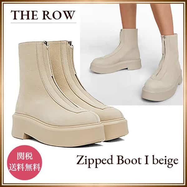 2024SS◆ザロウ zipped boot i レザー アンクルブーツ コピー beige f1144l131r