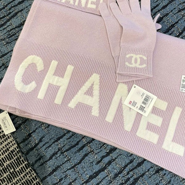 【新作♪ユニセックス】CHANEL カシミヤマフラー シンプルロゴ