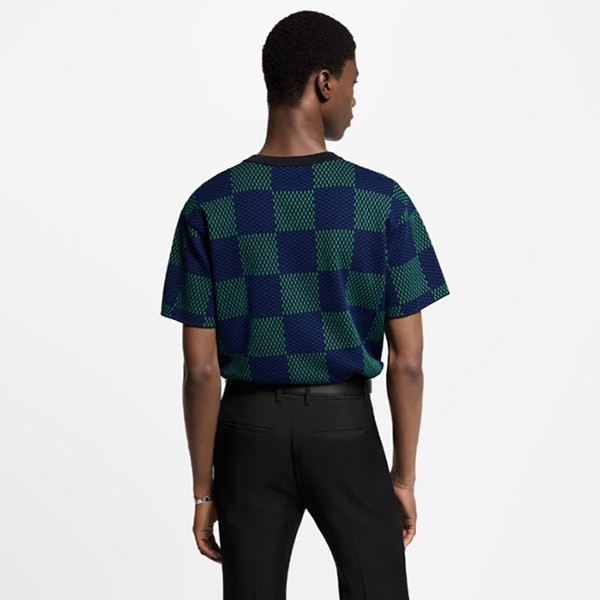 【存在感抜群☆】ルイヴィトンコピー LV ジャカード ダミエ 半袖Ｔシャツ 1AHBCV
