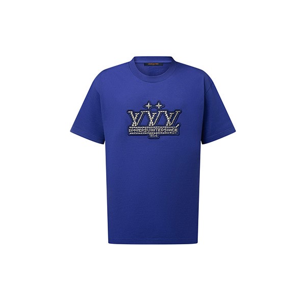 即日配送【シンプル☆】ルイヴィトン コピー エンベリッシュドコットンTシャツ 1AHCNN