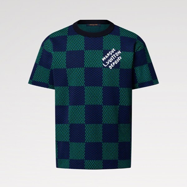 【存在感抜群☆】ルイヴィトンコピー LV ジャカード ダミエ 半袖Ｔシャツ 1AHBCV
