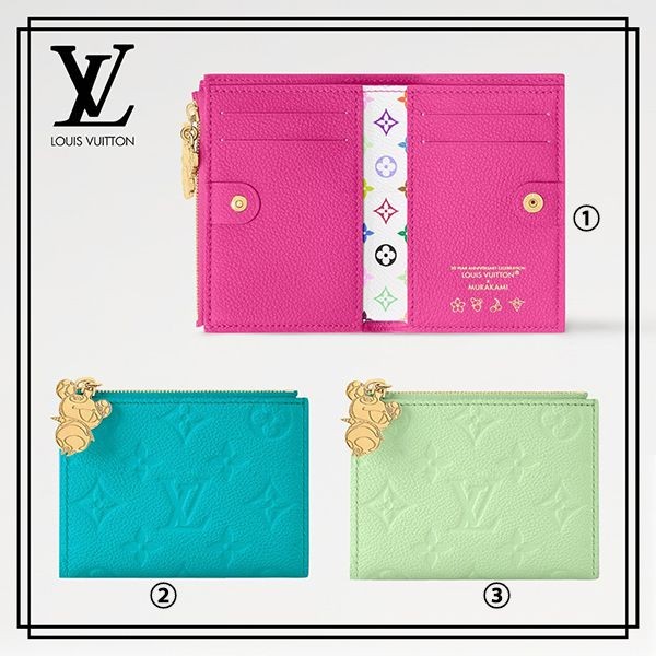 お洒落◆【ルイヴィトン】LV × TM 偽物 ポルトフォイユ・リサ 村上隆コラボ M14087